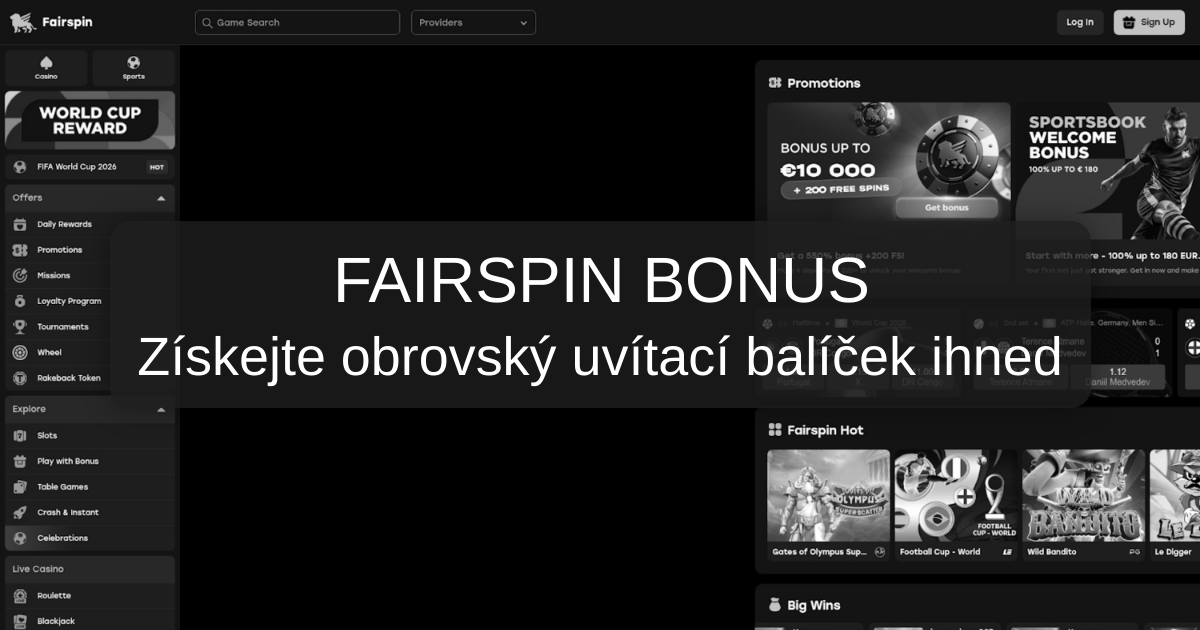 FairSpin Bonus 2026 - Nejlepší Kasino Bonus v Česku | Ověřeno