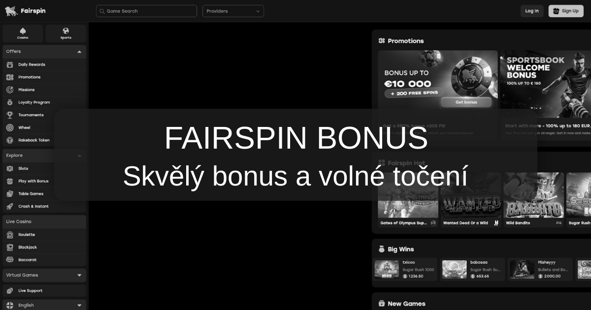 FairSpin Bonus Česká republika 2026 | Ověřené bonusy
